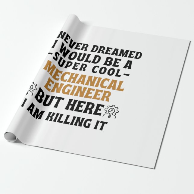 MECHANICAL ENGINEER WRAPPING PAPER (Unrolled)