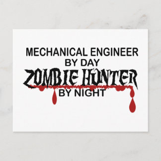 Mechanical Engineer Zombie Hunter Postcard