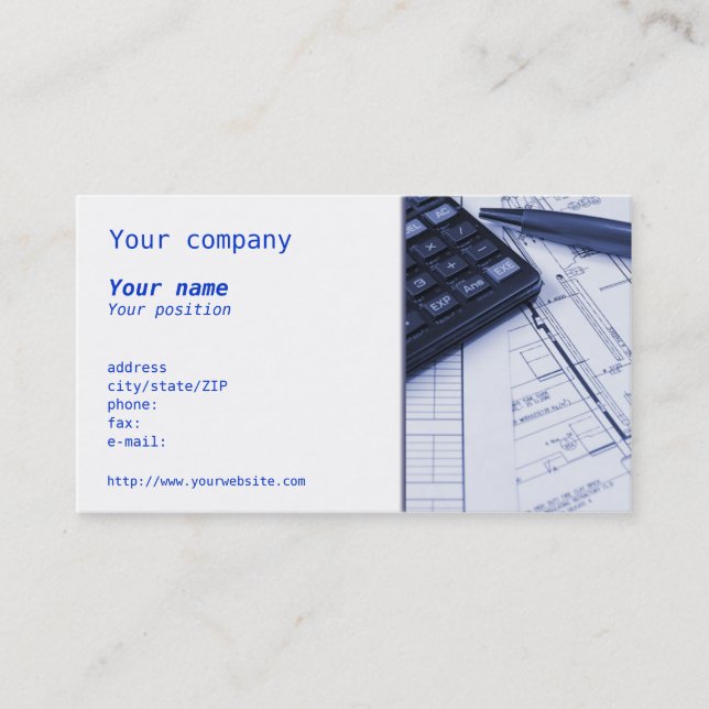 "Mechanical Engineering" business card (Front)