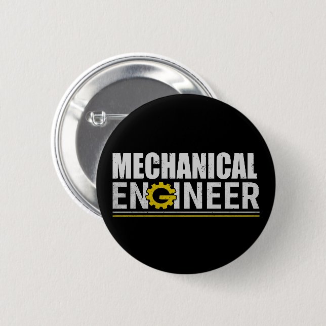 Mechanical Engineering Funny Engineer Button (Front & Back)