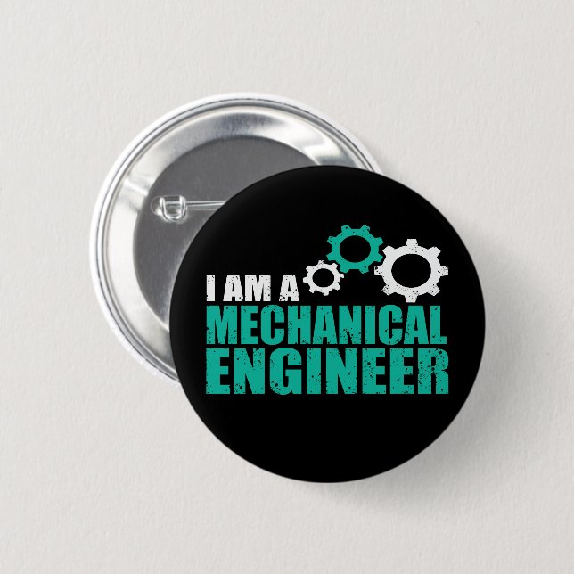 Mechanical Engineering Funny Engineer Button (Front & Back)
