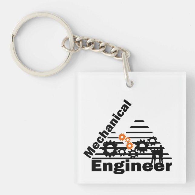 Mechanical Engineering Funny Engineer Keychain (Front)