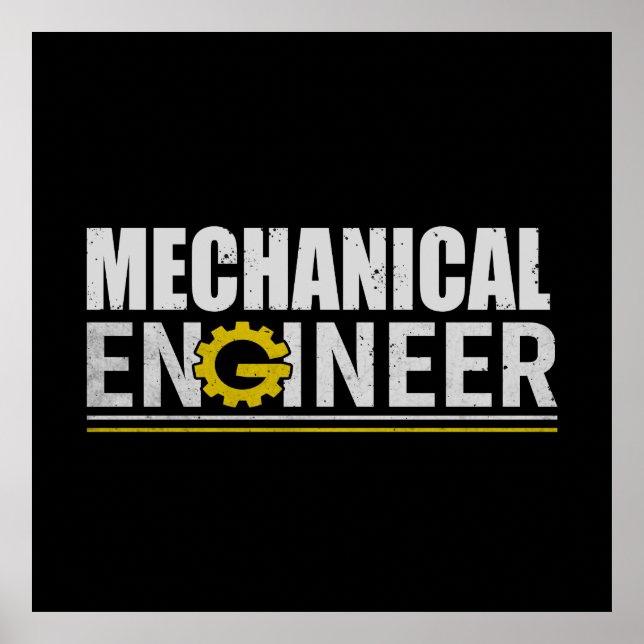 Mechanical Engineering Funny Engineer Poster (Front)