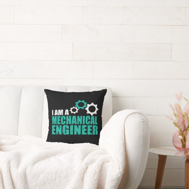 Mechanical Engineering Funny Engineer Throw Pillow (Couch)