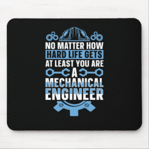 Mechanical Engineering No How Hard Engineer Sticke Mouse Pad