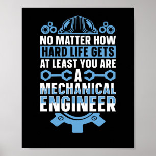Mechanical Engineering No How Hard Engineer Sticke Poster