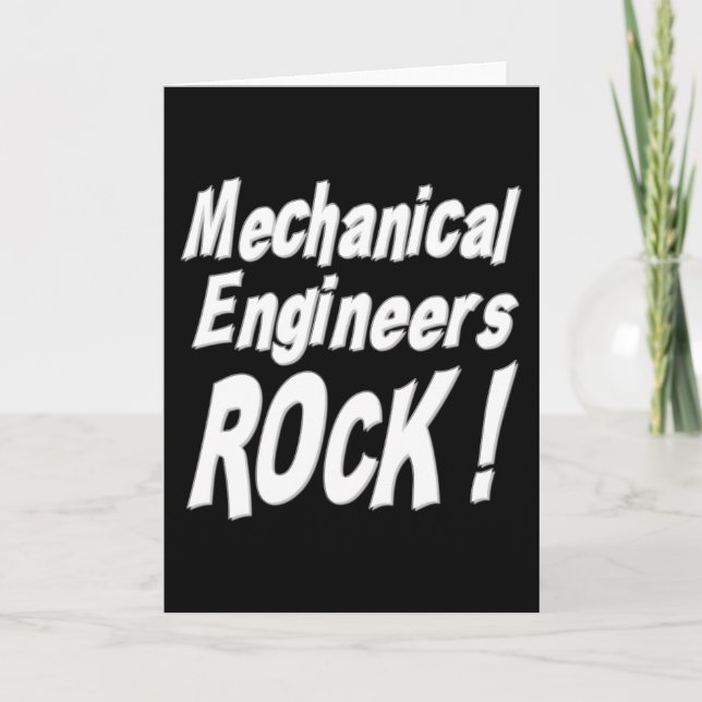Mechanical Engineers Rock! Greeting Card (Front)
