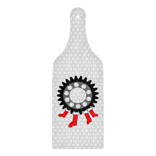 Mechanical Gear Christmas Stockings Cutting Board (Front)