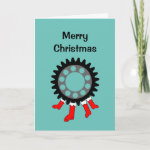 Mechanical Gear Christmas Stockings Thank You Card