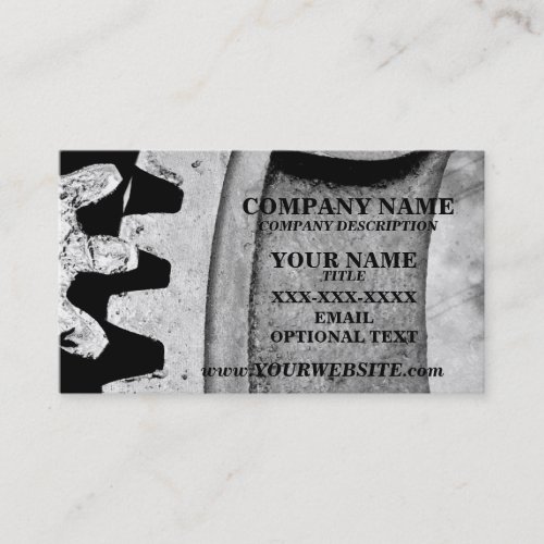 MECHANICAL GEARS - Business Card Template