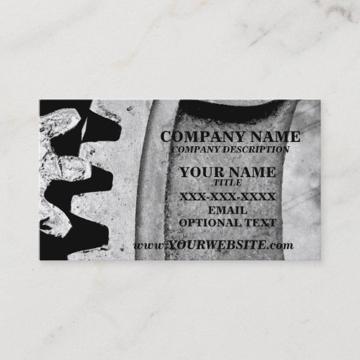 Customizable MECHANICAL GEARS - Business Card Template