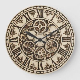  Mechanical Gears Wall Clock