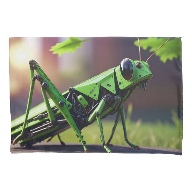Mechanical Grasshopper Pillow Case (Front)