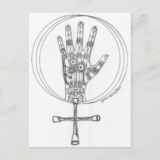 Mechanical Hand Postcard