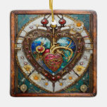 Mechanical Heart Anatomical Steampunk Series Ceramic Ornament