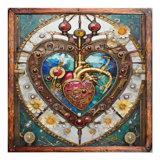 Mechanical Heart Anatomical Steampunk Series Photo Print (Front)