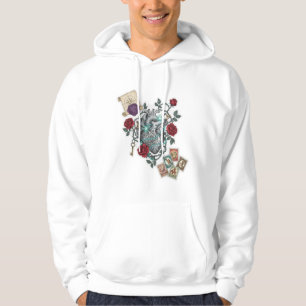 Mechanical Heart with Roses – Vintage Surreal Art Hoodie