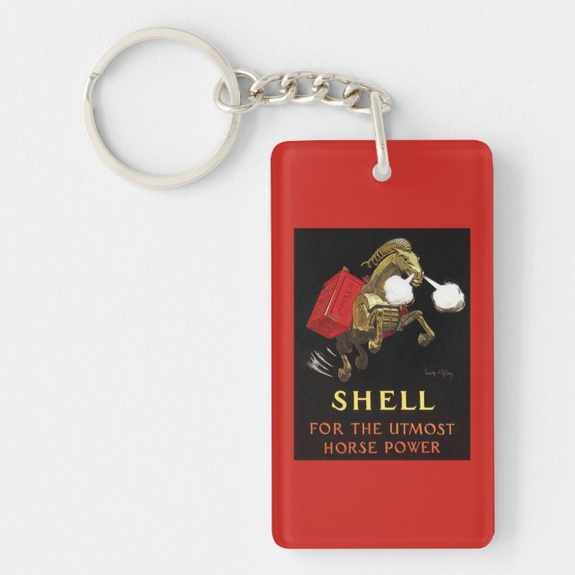 Mechanical Horse with Shell Oil Keychain (Front)