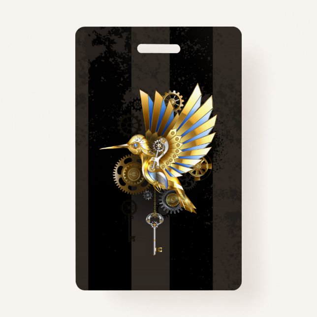 Mechanical Hummingbird Badge (Front)