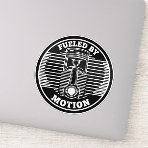 Mechanical Kinetic Piston Circular Mark Sticker