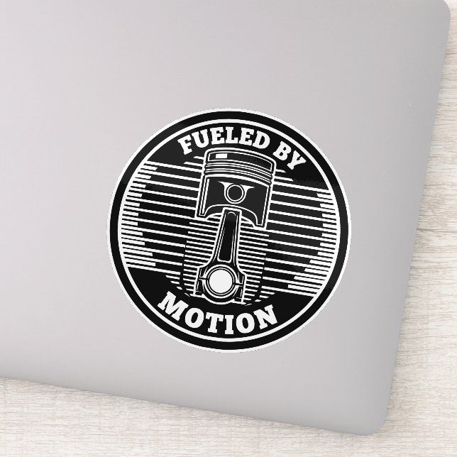 Mechanical Kinetic Piston Circular Mark Sticker (Detail)