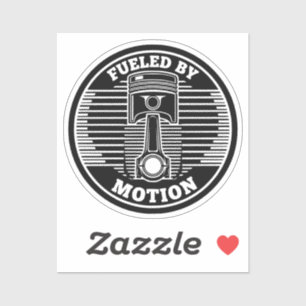 Mechanical Kinetic Piston Circular Mark Sticker