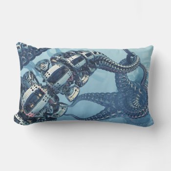 Mechanical Kraken Lumbar Pillow by FantasyPillows at Zazzle