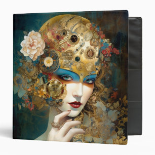 Mechanical Lady Robotic Fantasy Sci-Fi 3 Ring Binder