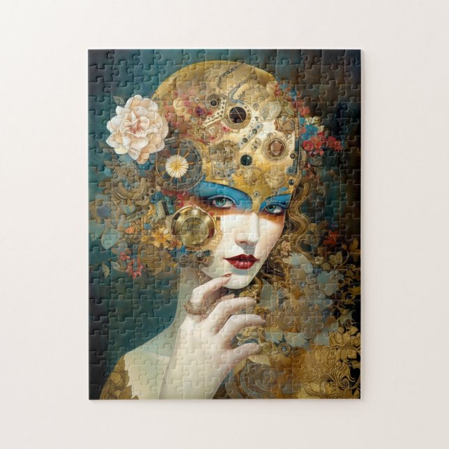 Mechanical Lady Robotic Fantasy Sci-Fi Jigsaw Puzzle (Vertical)