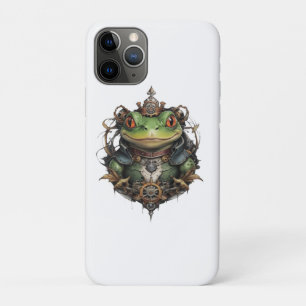"Mechanical Leap: The Steampunk Green Frog" iPhone 11 Pro Case