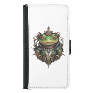 "Mechanical Leap: The Steampunk Green Frog" Samsung Galaxy S5 Wallet Case