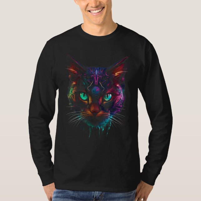 Mechanical Majestic Cat T-Shirt (Front)
