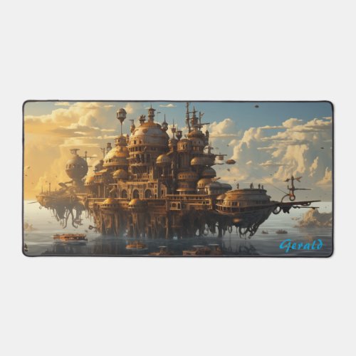 Mechanical Majesty Steampunk Castle Desk Mat