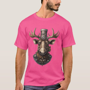 Mechanical Moose Victorian Steampunk Cyborg T-Shirt