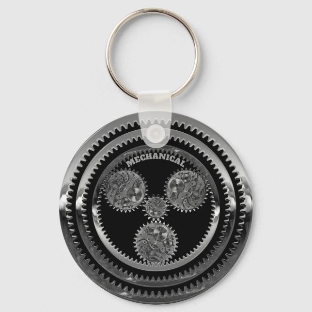 Mechanical Multi-Gear Print Keychain (Front)