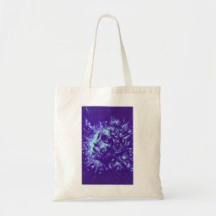 Mechanical Muse Purple Cyberpunk Tote Bag