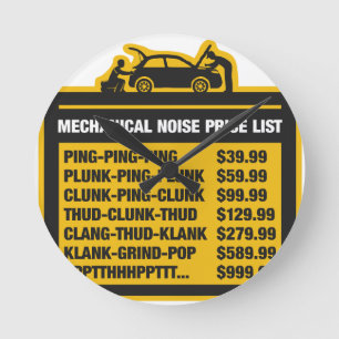 Mechanical Noise Price List Round Clock