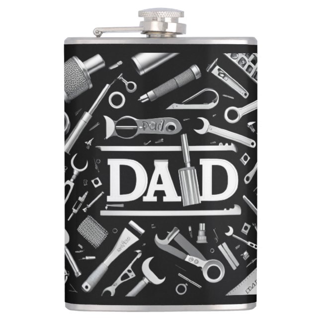 Mechanical Pattern, Dad Flask (Front)