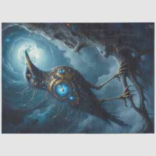 Mechanical Raven – Steampunk Gothic Fantasy  Tissue Paper