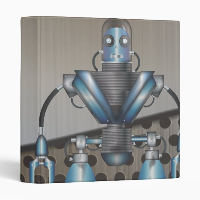 Mechanical Robot Cartoon Binder (Front/Spine)