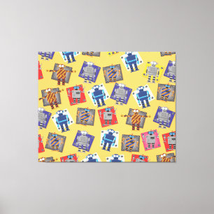 Mechanical Robot Cartoon Canvas Print