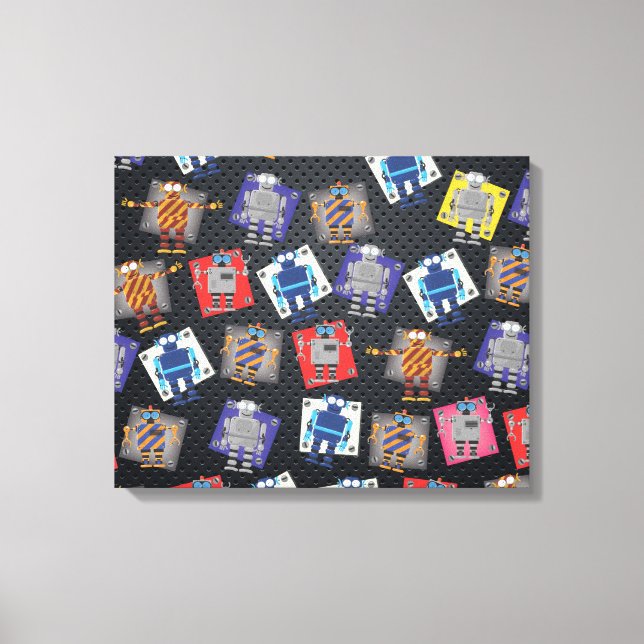 Mechanical Robot Cartoon Canvas Print (Front)
