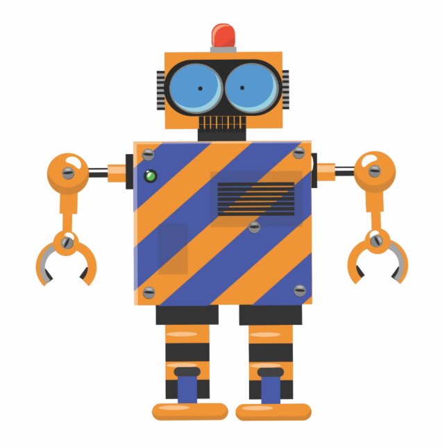 Mechanical Robot Cartoon Cutout (Front)