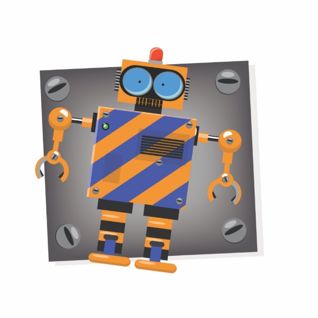 Mechanical Robot Cartoon Cutout (Front)