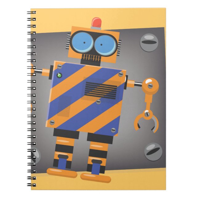 Mechanical Robot Cartoon Notebook (Front)