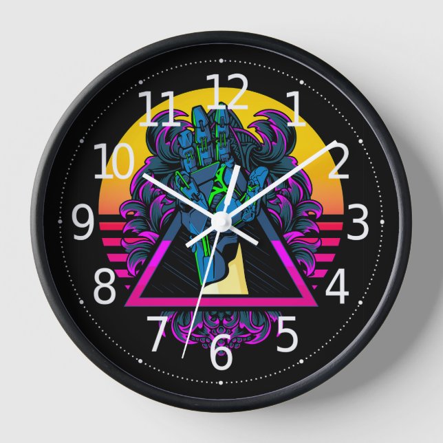 Mechanical Robotic Hand Modern Artwork | Clock (Front)