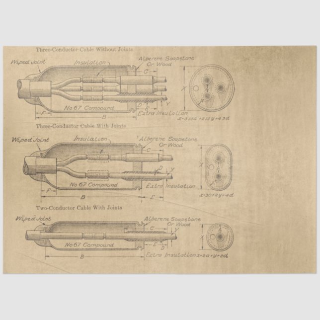 Mechanical Steampunk Design Series #3 Tissue Paper (Front)