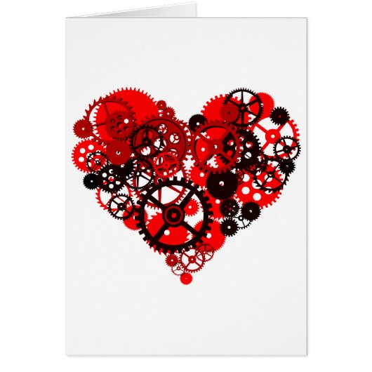 MECHANICAL STEAMPUNK HEART CARDS (Front)