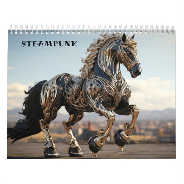 Mechanical Steampunk Stallions Calendar (Cover)