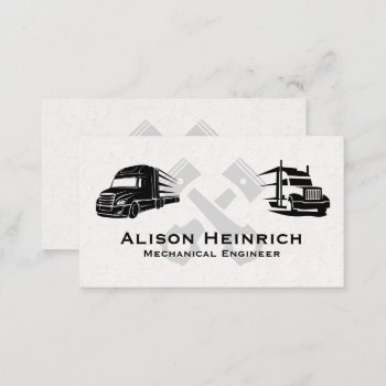Mechanical Technology | Pistons | Semi Trucks Business Card by lovely_businesscards at Zazzle